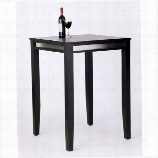 Home Styles 5123-35 Manhattan Pub Table In Black With Stainle$s Steel Accents