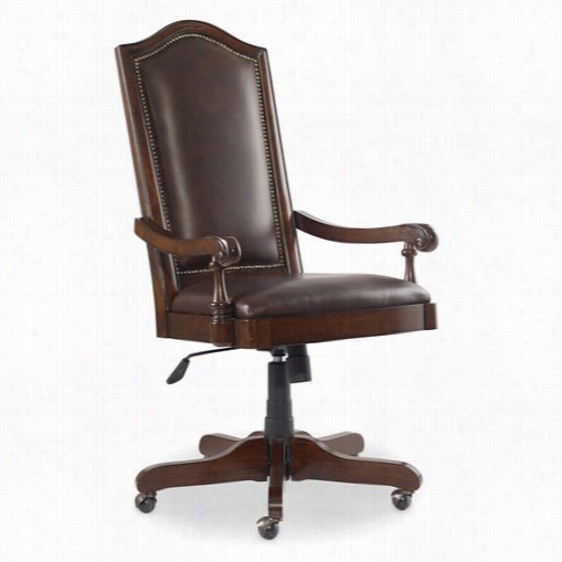 Hooker Furniture 5238-30220 Haddon Large Room Tilt Swivel  Chair In Dark Wood
