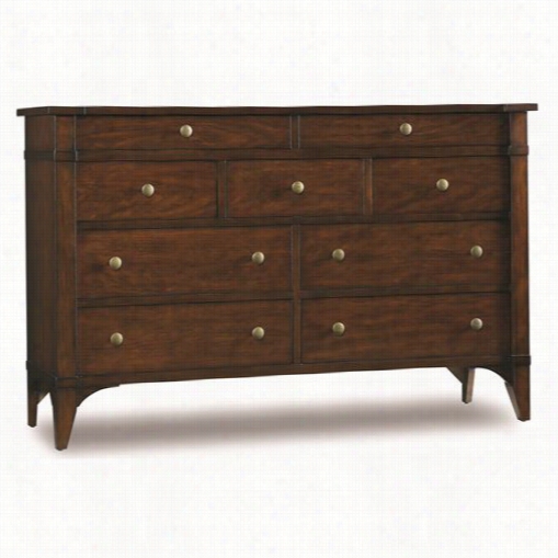 Hooker Furrniture 637-90-002 Abbott Place Nine Drawer Dresser In Rich Awrm Cherry