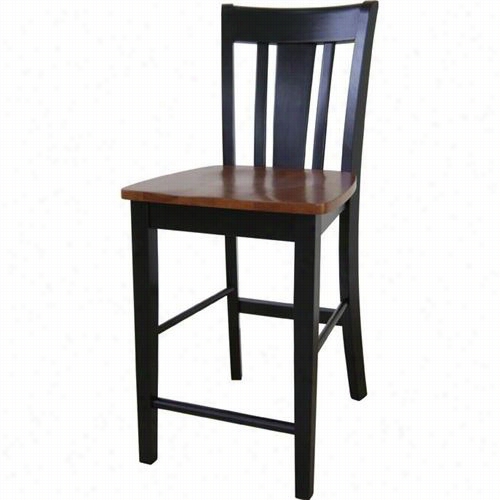 International Cncepts S57-10 2dining Essentials 24"" San Remo Counterheight Stool In Bpack/cherry