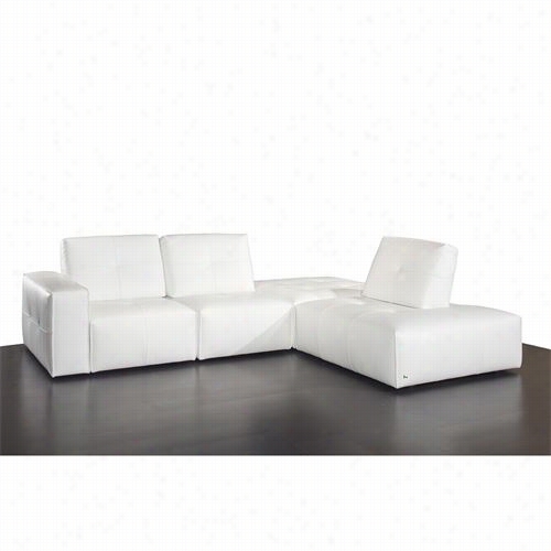 J&m Furniture 177861-raf Ibiza 1585 Sectional Rightt Arm Facing In White