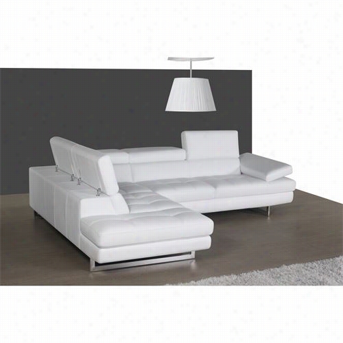 J&m Furniture 17855 A761 Italia Nleather Right Hand Facing Sectional