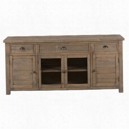 Jofran 942-70 Slater Mill Pine 70&uqot;" Reclaimed Wood Media Unit