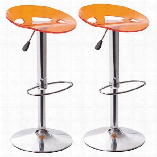 Mod Made Mm-ac-00 7 Splash Barstool In Orange - 2 Pack