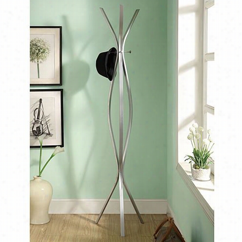 Monarch Specialties I2015 72""h Metal Cotemporary Coat Rack In Gentle