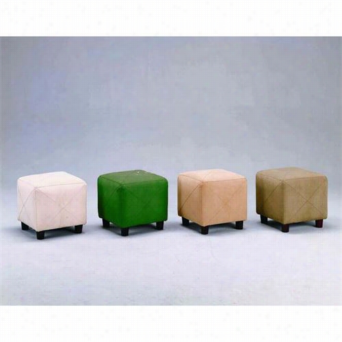 Monarch Specialties I8966 Hunter Green Micro-fibre  18""h Ottoman