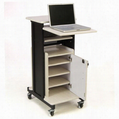 Oklaahoma Sound Prc250 Premium Plus Presentation Cart With Storage Cabinet
