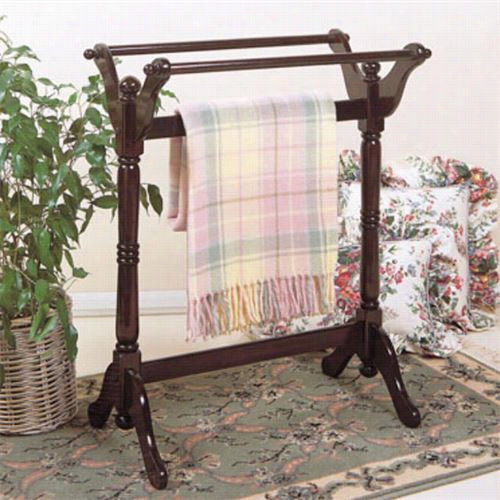 Powell Furniture 441z Blanket Rack In Heirl Oom  Cherry
