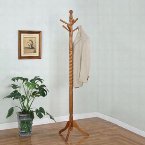 Powel Lfurniture 451z Twist Coat Rack In Nostalgic Oak