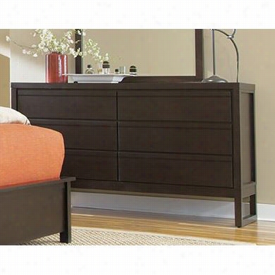 Progressvie Furniture P109-23 Athena Drawer Dresser In Drk Chocolate