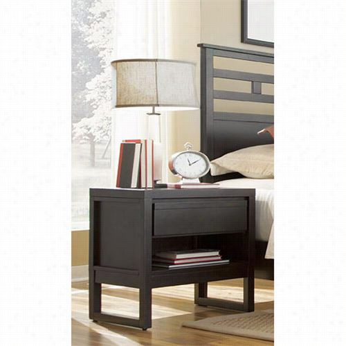 Progressive Furniture P109-4 3athena Nightstand In Dark Chocolate