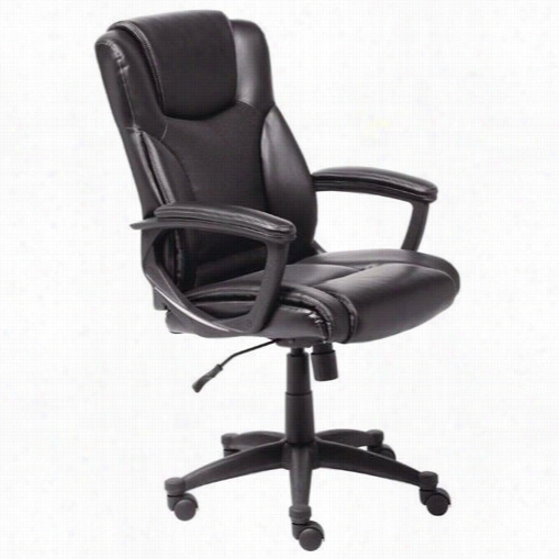 Serya At Home 43672 Executive Off1ce Chair In Blcak Bonded Leather
