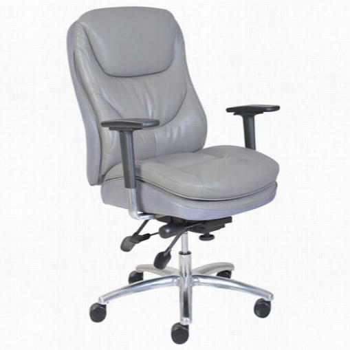 Serta At Home 45636 600 Series Task Puresoft Faux Leather Chair In Gray