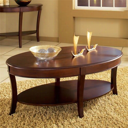 Steve Silver Ty100c Troy Cocktail Table In Brown Cherry