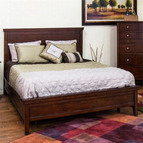 Sunny Designs 2354mg-q Napa Queen Panel Bed In Mahogany