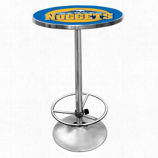 Trademark Home Nba2000-dn Denver Nuggets Nba Chrome Pub Table