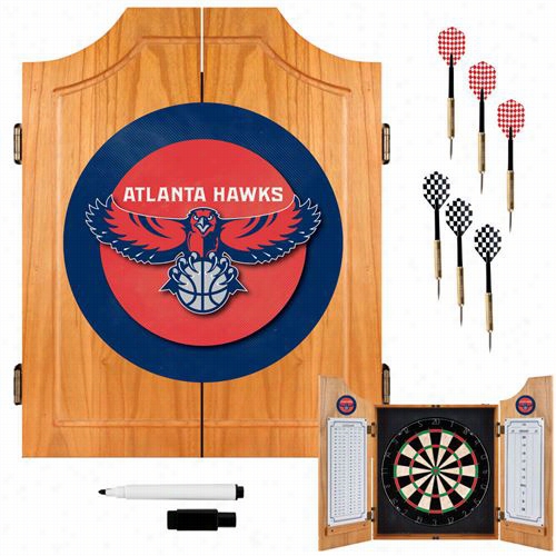 Trademark Home Nba7000-ah Atlanta Hawks Nba Woodd Art Cabinet Set