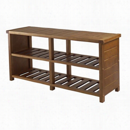 Winsome 33348 Keyst One Shoe Bench In Teak