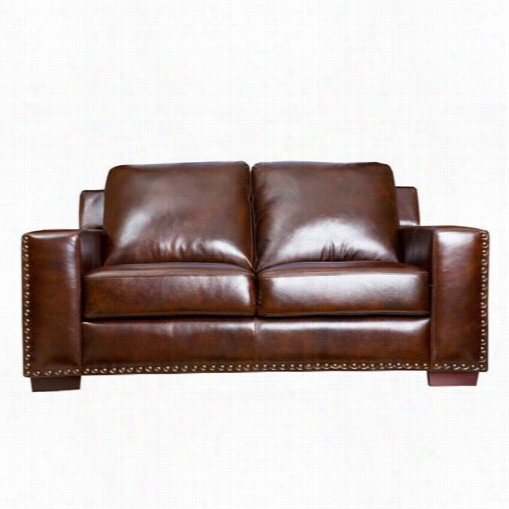 Abbyson Living Sk-9060-brn-2 Beverly Hnad-rubbed Leather Loveseat