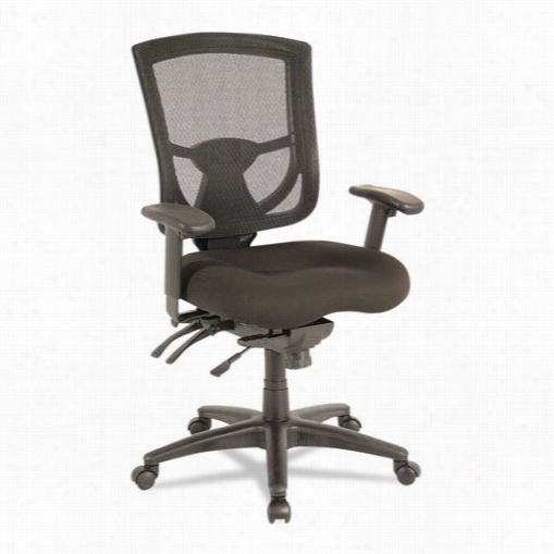 Alera Aleex4214 Ex Series Mesh Multifunction Mid-back Chair In Black