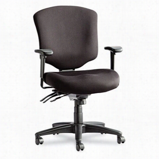 Alera Alewp42sfb10b Wrigley Pro Series Mid-back Muliftunction Chair In Blackwith Seat Glide