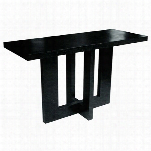 Allan Coply Designs 3308-03 Andy Rectangular Console Table In Black On Oak