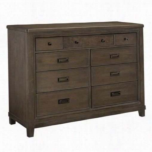 American Drew 488-131 Park Studio Drawer Dresser In Oak