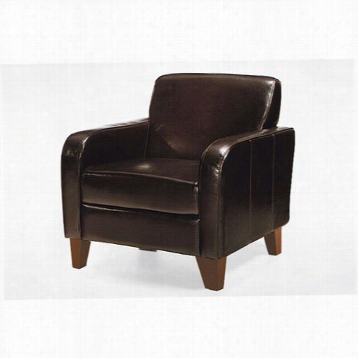 Armen Ilving Lcms0011db Boown Leather Club Chair In Espresso