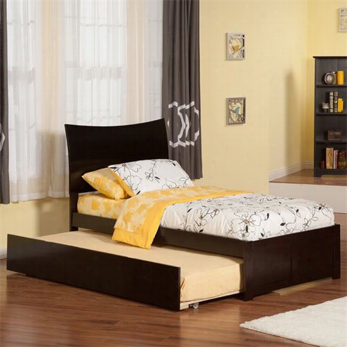 Atlantic Furniture Ar912201 Soho Doubled Bed With Flat Panel Footboard And Urban Trundle Bed