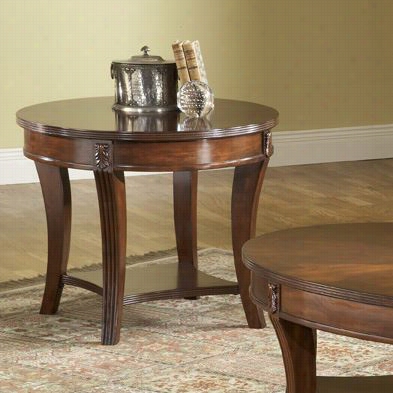 Bernards 8581 Wellington Round End Table In Cherrry