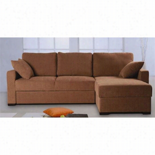 Beverly Hills Furniture Incognito-co-lhf Inco Gnito Sectional Sofabed With Left Faxing Storage Chaise In Cocoa