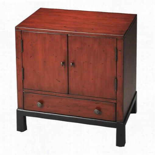 Butler 7008183 Courtland Accent Cabinet In Distressed Red