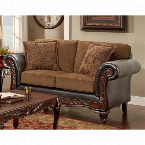 Chelsea Home Furniture 19802-wc Shwia Loveseat In Wink Chestnut