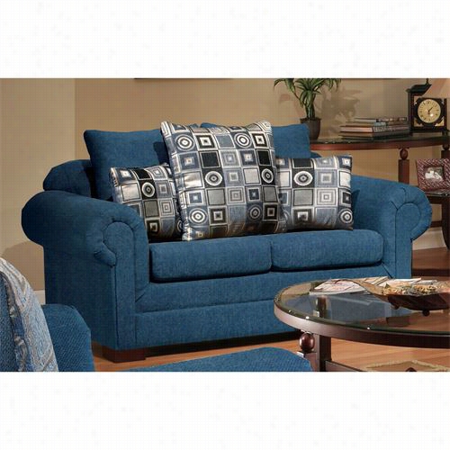 Chelsea Home Furniture 3550-l Marshal Ogeseat In Tanoe Navy