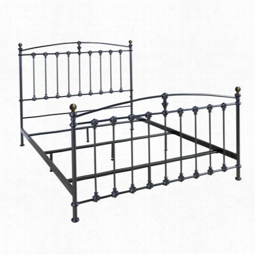 Classic Flame B552qdp Bell""o Queen Metal Decorative Bed Frame In Dark Graphite