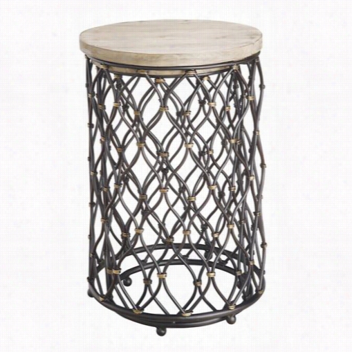 Coast To Coast 32100 Set Of 2 Nested Round Accent Table In Black