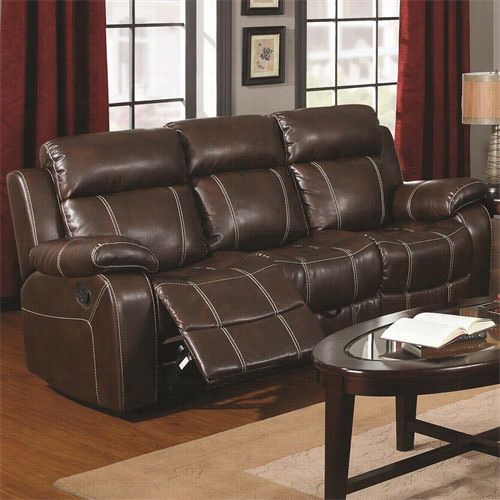 Coaster Furniture6 03021 Myleen Emotion Sofa In Brown With Pillow Arms