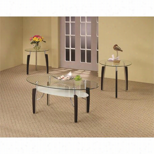 Coaster Furniture 701558 3 Pieces Occasional Oval Table Set In Cappuccibo