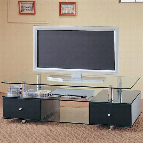 Coaster Furniture 720081 Low Height Glass Tv Stand