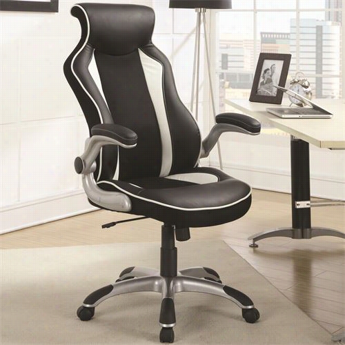 Coaster Furniture 800048 Work Task Chair With Race Car Seat Design In  Black