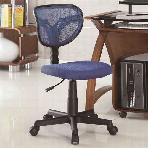 Coaster Furniture 800055b Mesh Adjustable Height Task Chai Rin Blue