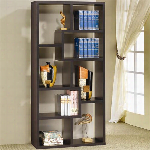 Coaster Ufrniture 800264 Asymmetrical Cube Bookcasei N Cappuccino