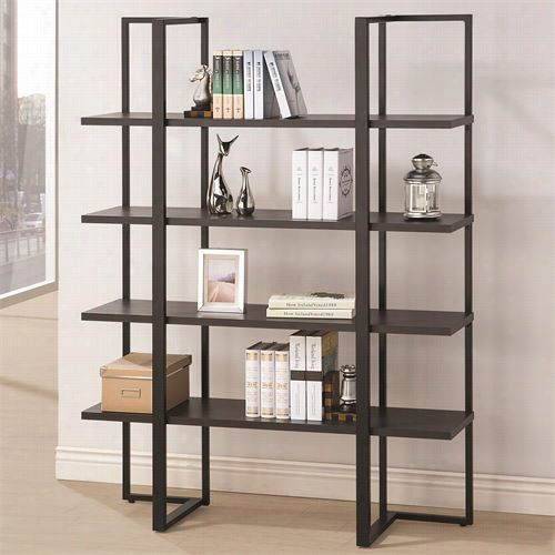 C Oaster Furniture 801035 Wide Bookcase In Cappuccino