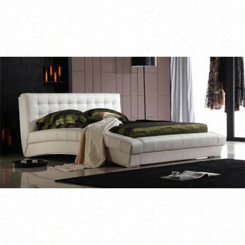 Diamond Sofa Belairebedqw Queen Bon Ded Le Ath Er Tufted Bed In White