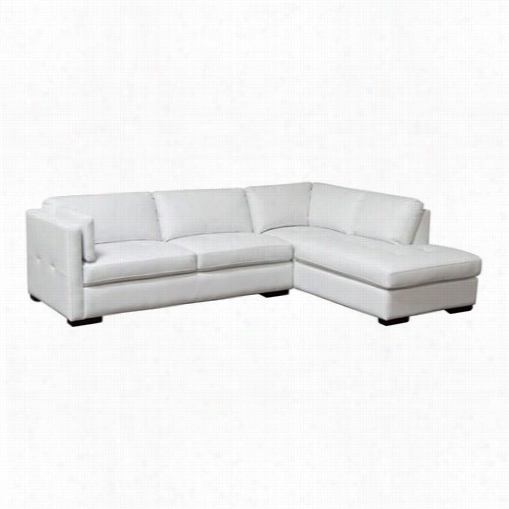Diamond Sofa Urbanrf2pcsectwh Urban Right Facing Chaise 2 Piece Sectional In White