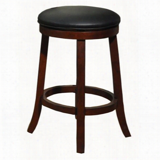 Eci Furniture 1309-35-bs-30 30& Uqot;" Burinshed Walnut Backless Swivel Stool - Set Of 2