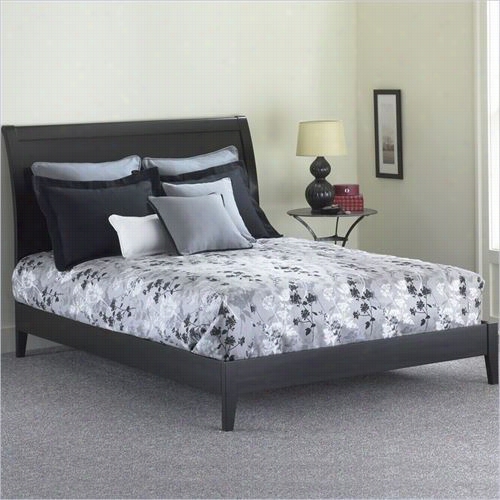 Fashion Bed Group B51e34 Jav Afull Size Ebd In Black With Rails