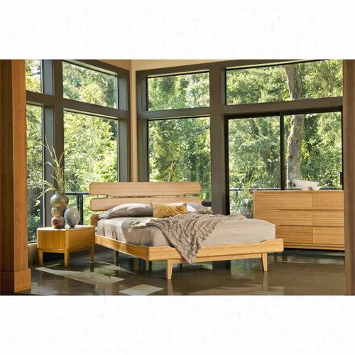 Greeninngton G00227ckca-g0028ca-g028ca-g0030ca Currant California King Platform Bedroom Set In Caramelized Includes Em~, Dresser, And Nightstands