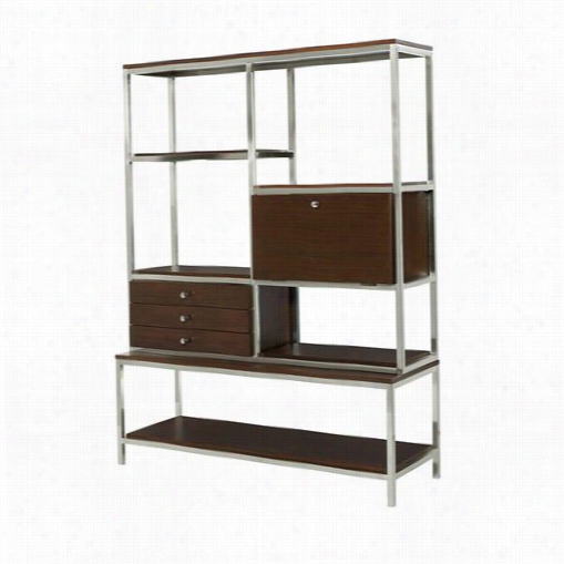 Hammary 460-588r Xpress Storage Wall Unit In Sable And Satin Nickel - Kd