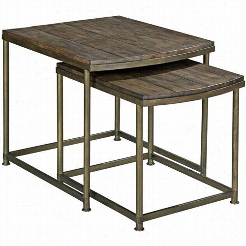 Hammary 563-917 Leone Nesting Final State Table In Weathered Barn/antiqu Brass - Kd